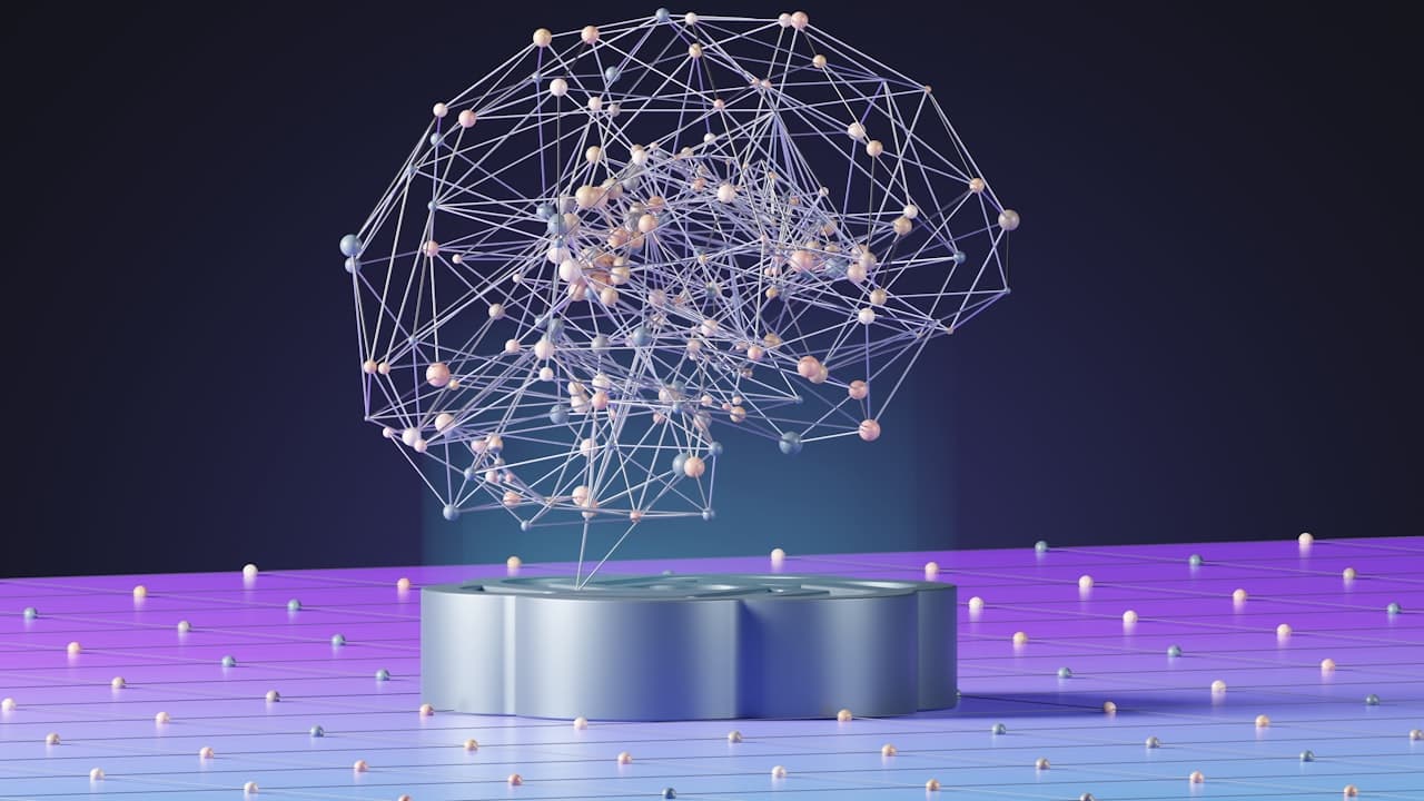 Sphère abstraite symbolisant l'intelligence artificielle et les données
