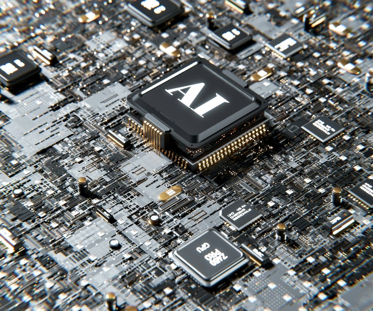 Rendu 3D de processeurs GPU et intelligence artificielle